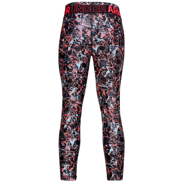 UNDER ARMOUR Girls' HeatGear Printed Crop Capri