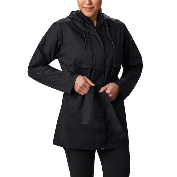 Columbia Women's Zuma Stack II Hooded Rain Jacket Coat LS Black M L XL XXL  NWT