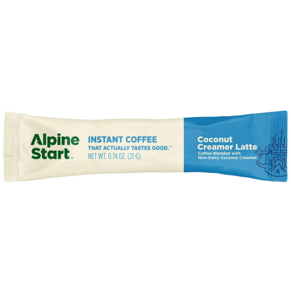 ALPINE START Instant Coffee, Non-Dairy Coconut Creamer Latte