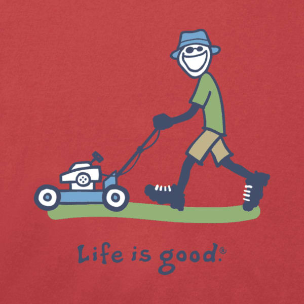 LIFE IS GOOD Men's Lawnmower Jake Vintage Short-Sleeve Crusher Tee