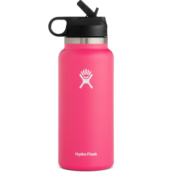 Hydro Flask Water Bottle Wide Mouth Straw Lid 20 Oz, Hibiscus - 2.0 NEW  DESIGN 