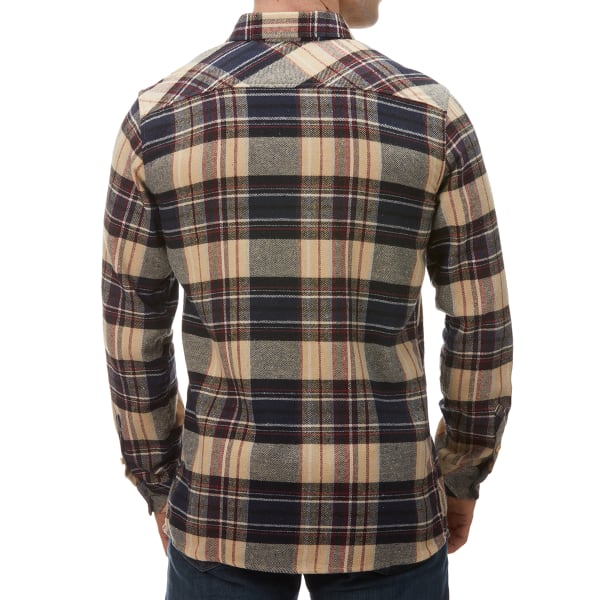 BURNSIDE Men's Long-Sleeve Woven Flannel Shirt