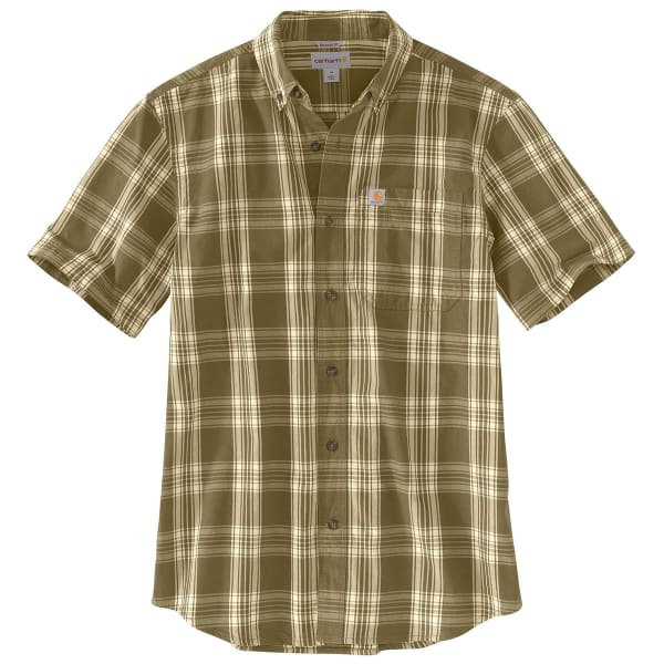 CARHARTT Men's Essential Plaid Button-Down Short-Sleeve Shirt