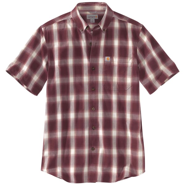 CARHARTT Men's Essential Plaid Button-Down Short-Sleeve Shirt