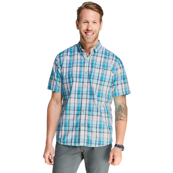 G.H. BASS Men's Bluewater Bay Plaid Short-Sleeve Shirt