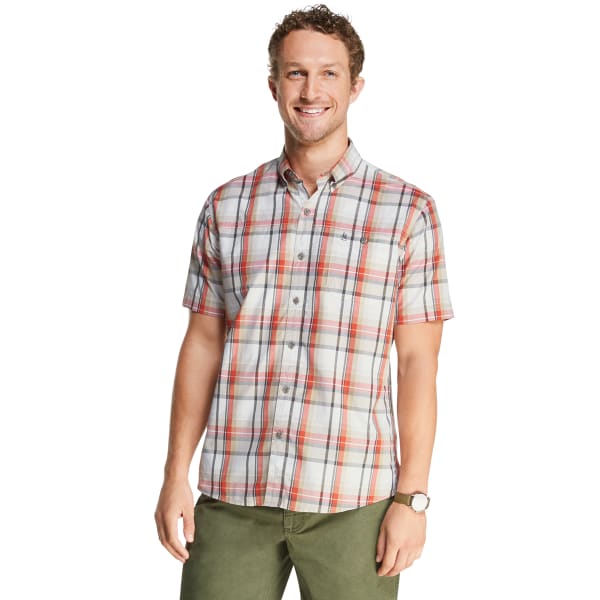 G.H. BASS Men's Bluewater Bay Plaid Short-Sleeve Shirt