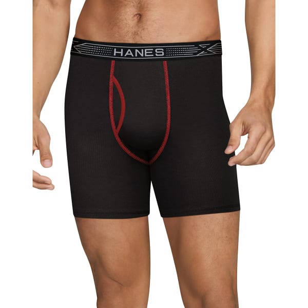 HANES OUR MOST COMFORTABLE -NEW- MEN'S XL - BLACK - 100% COTTON UNDERWEAR  BRIEF