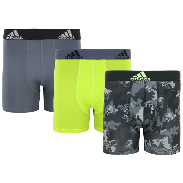 ADIDAS Boys' Performance Climalite Boxer Briefs, 3 Pack