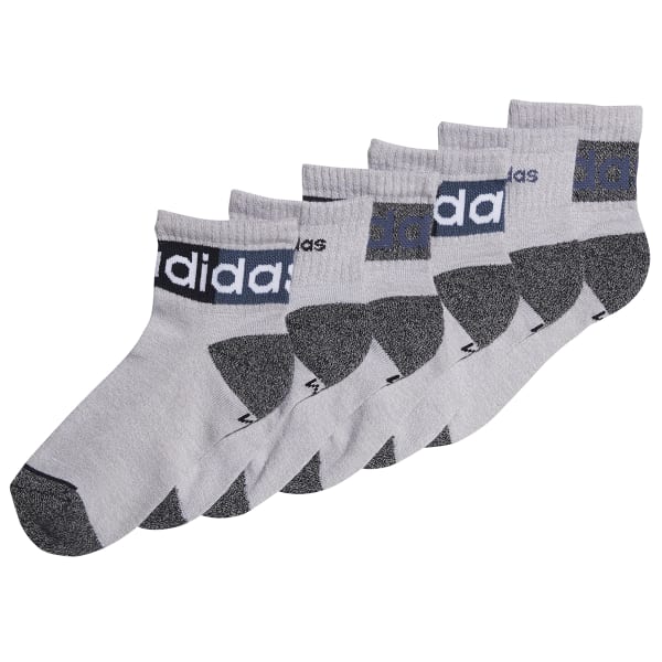 ADIDAS Kids' Blocked Linear 2.0 Quarter Socks, 6 Pack