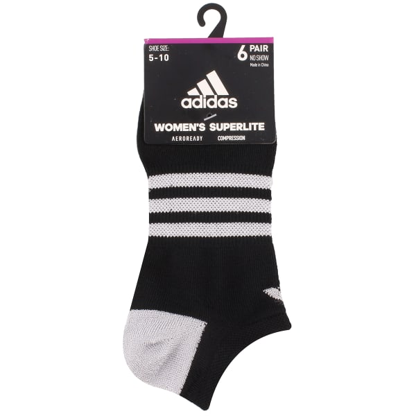 ADIDAS Women's Superlite No Show Socks, 6 Pack