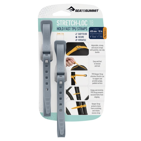 SEA TO SUMMIT Stretch-Loc 18" TPU Straps, 2 Pack