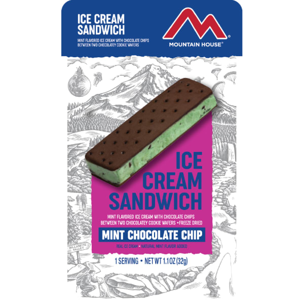 MOUNTAIN HOUSE Mint Chocolate Ice Cream Sandwich Freeze-Dried Dessert