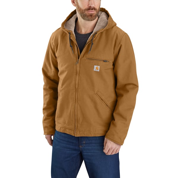 CARHARTT Men's Washed Duck Sherpa-Lined Jacket