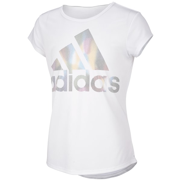 ADIDAS Girls' Climalite Rainbow Foil Short Sleeve Tee