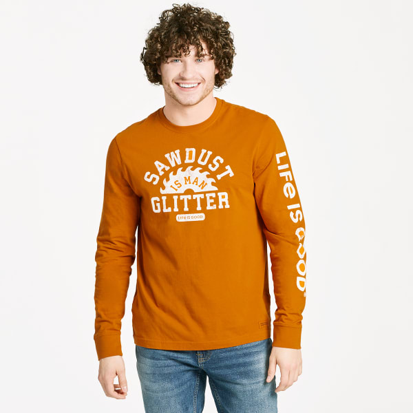 LIFE IS GOOD Men's Sawdust Is Glitter Crusher-LITE Long Sleeve Tee