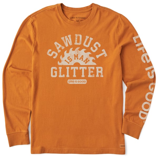 LIFE IS GOOD Men's Sawdust Is Glitter Crusher-LITE Long Sleeve Tee