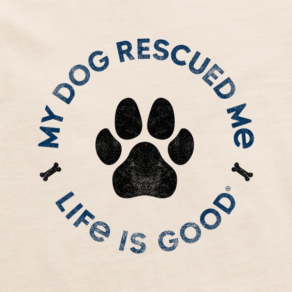 LIFE IS GOOD Men's My Dog Rescued Me Crusher-LITE Tee