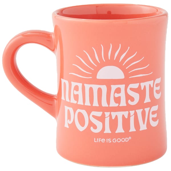 LIFE IS GOOD Namaste Positive Diner Mug