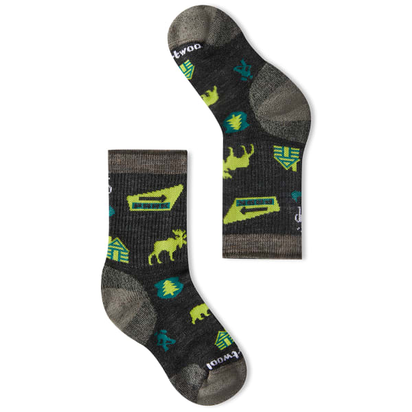 SMARTWOOL Kids' Hike Light Cushion Park Explorer Pattern Crew Socks