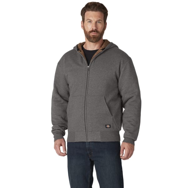 DICKIES Men's Sherpa Lined Full Zip Fleece Hoodie