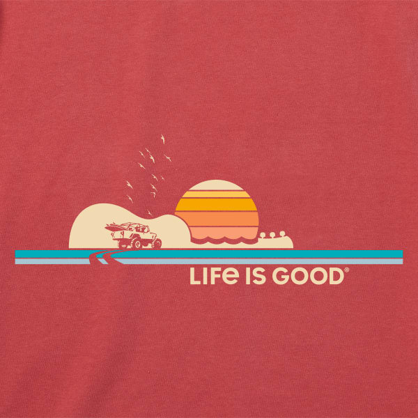 LIFE IS GOOD Men's Beach Music Stripes Crusher Tee