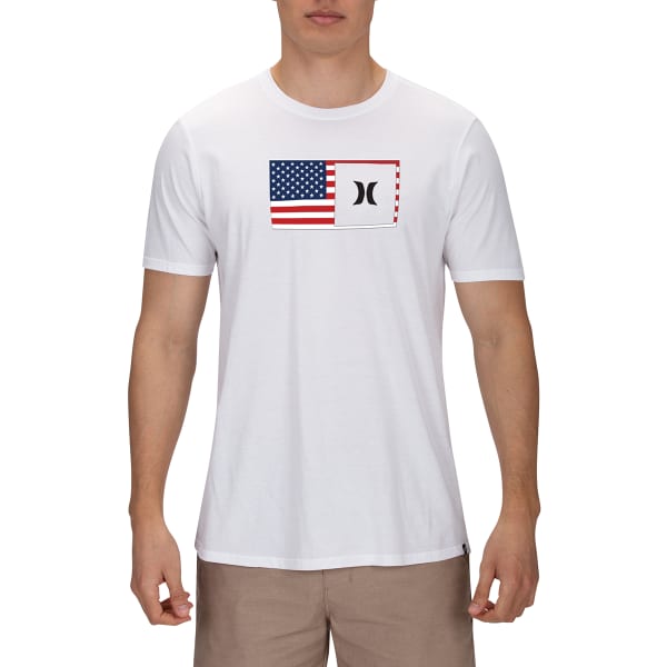 HURLEY Men's Destination America Flag Short Sleeve Tee