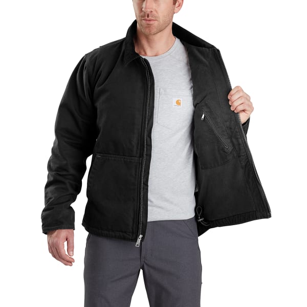 Carhartt Men's Big & Tall Full Swing Loose Fit Washed Duck Fleece-Lined  Active Jacket