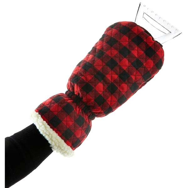 GIFTCRAFT Buffalo Plaid Ice Scraper Mitt