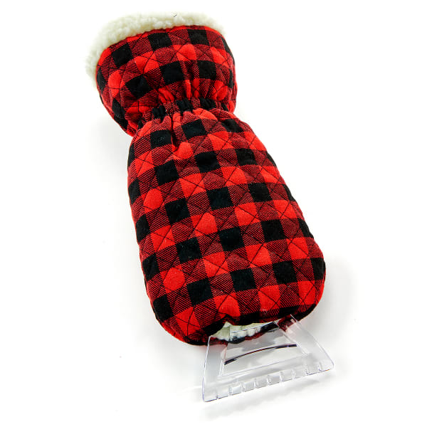 GIFTCRAFT Buffalo Plaid Ice Scraper Mitt