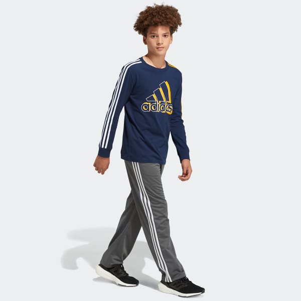 ADIDAS Boys' Split 3 Stripes Long Sleeve Tee