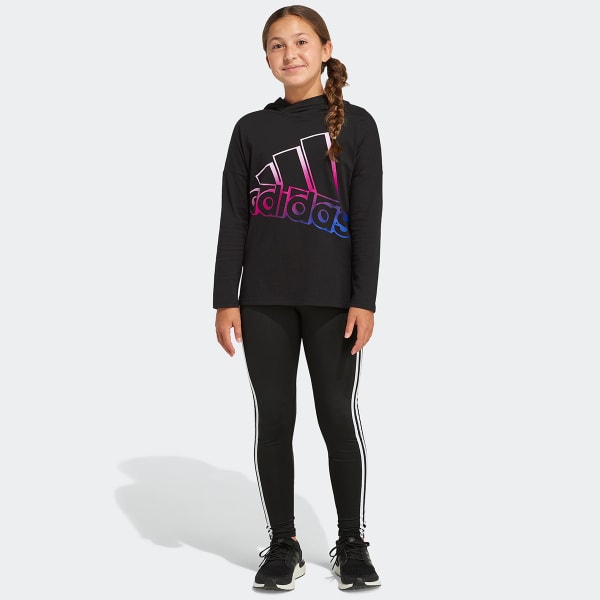 ADIDAS Girls' Long Sleeve Hooded Tee