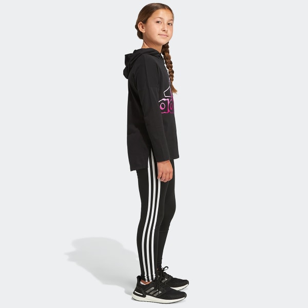 ADIDAS Girls' Long Sleeve Hooded Tee