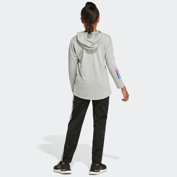 ADIDAS Girls' Long Sleeve Hooded Graphic Tee