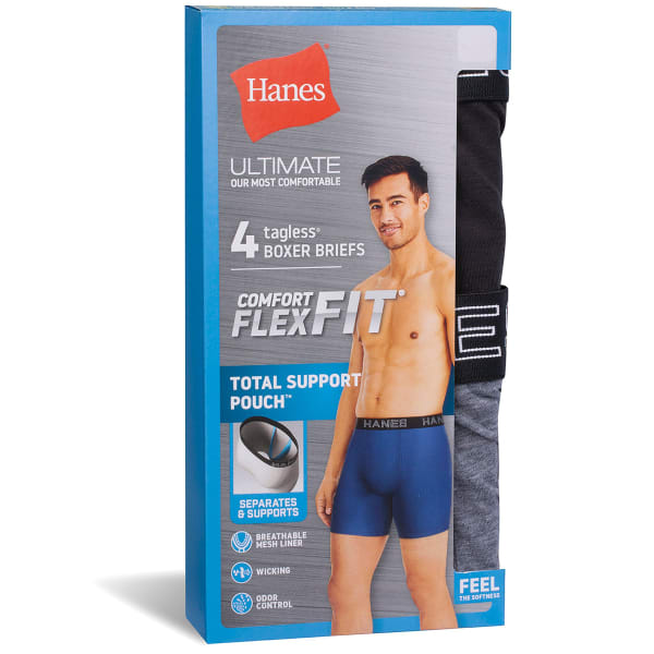 HANES Men's Ultimate Comfort Flex Fit Total Support Pouch Boxer Brief ...