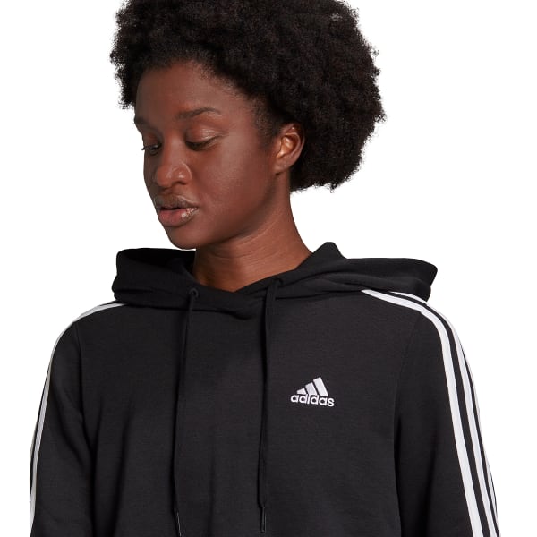 ADIDAS Women's Essentials 3-Stripes Cropped Hoodie