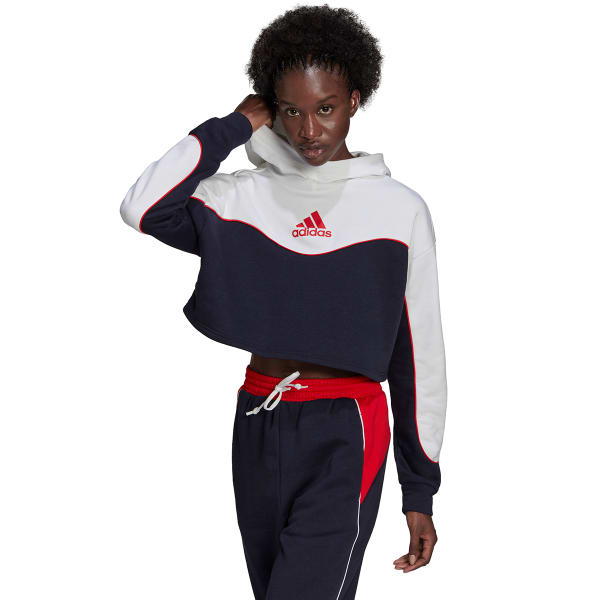 ADIDAS Women's Essentials Colorblock 3-Stripe Hoodie