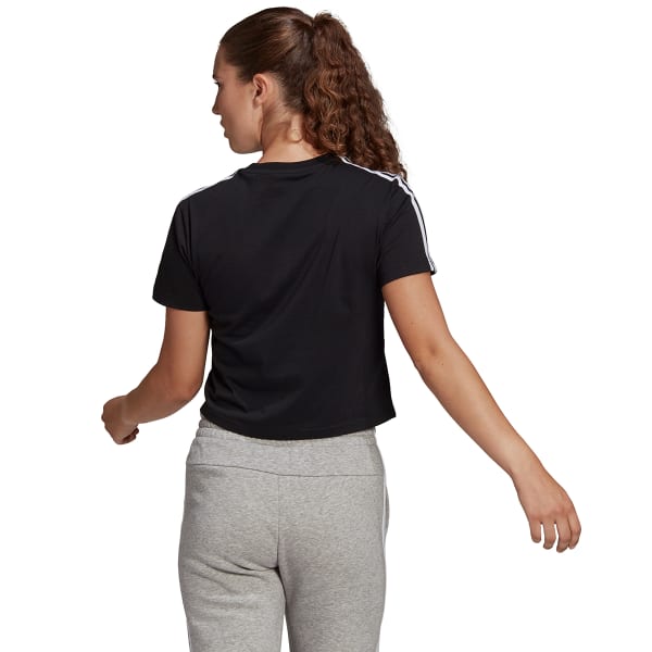 ADIDAS Women's Essentials Loose 3-Stripes Cropped Tee