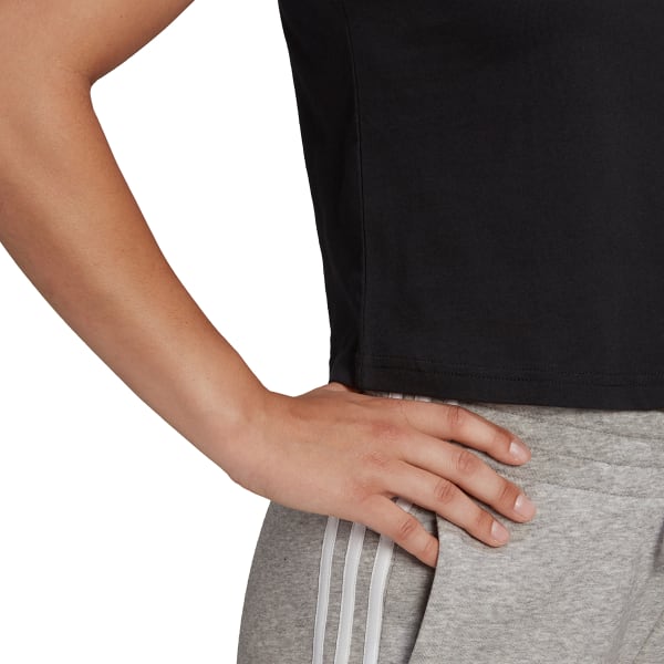 ADIDAS Women's Essentials Loose 3-Stripes Cropped Tee