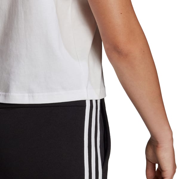 ADIDAS Women's Essentials Loose 3-Stripes Cropped Tee