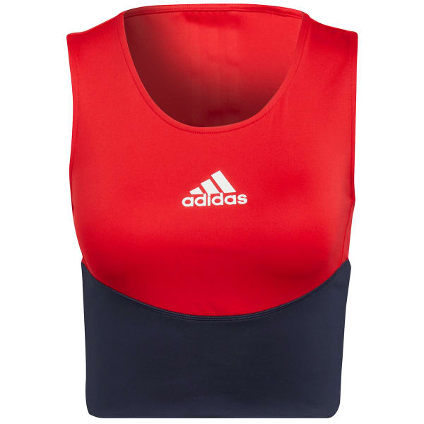 ADIDAS Women's D2M Colorblock Crop Tank Top