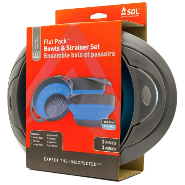 SOL Flat Pack Bowls & Strainer Set