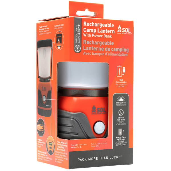 SOL Camp Lantern Recharge w/ Power Bank