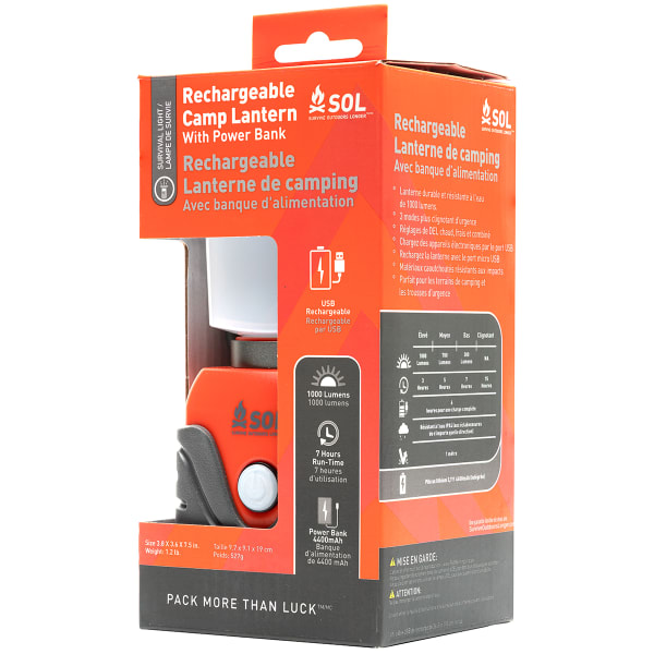 SOL Camp Lantern Recharge w/ Power Bank