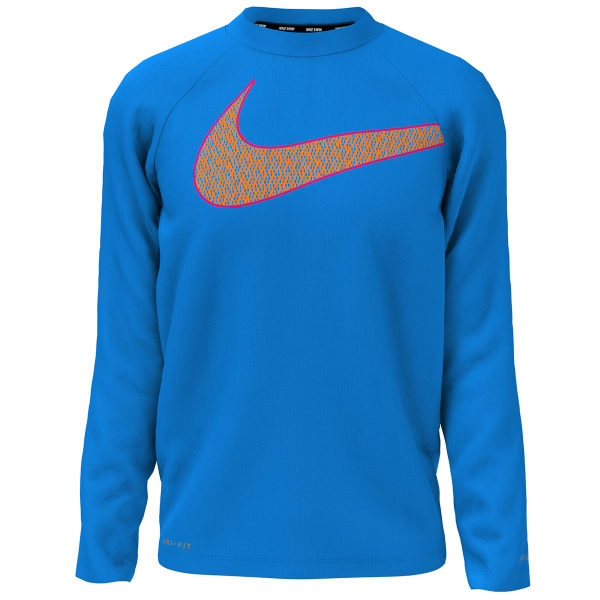 NIKE Boys' Swoosh Long-Sleeve Hydroguard Shirt