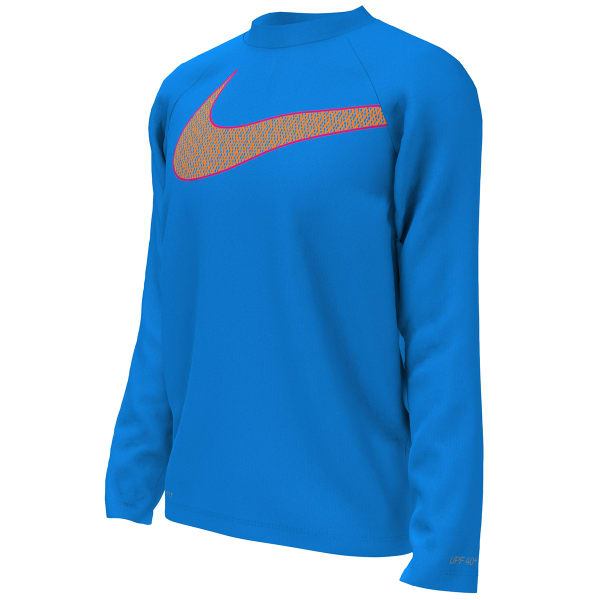 NIKE Boys' Swoosh Long-Sleeve Hydroguard Shirt