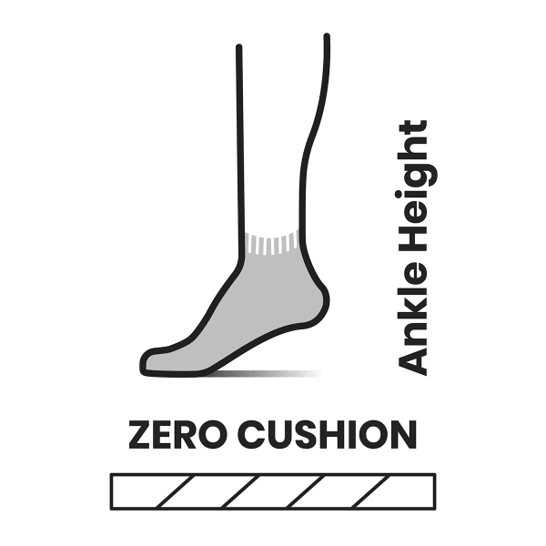 SMARTWOOL Men's Run Zero Cushion Ankle Pattern Socks