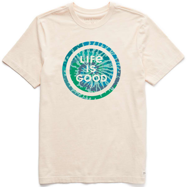 LIFE IS GOOD Men's Tie-Dye Coin Crusher-Lite Short Sleeve Graphic Tee