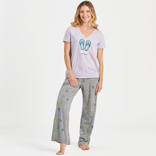 LIFE IS GOOD Flip-Flop Pattern Snuggle Up Sleep Pants