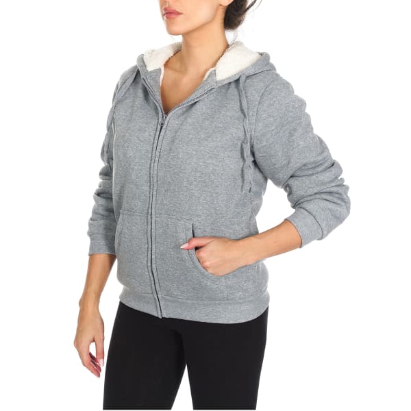 BSP Women's Sherpa-Lined Full Zip Fleece Hoodie