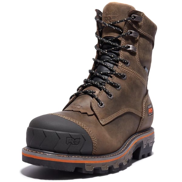 TIMBERLAND PRO Men's Boondock HD 8" Waterproof Comp-Toe Logger Boots, Wide